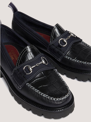Horsebit Navy Blue Calf Loafers – DanielReCollection