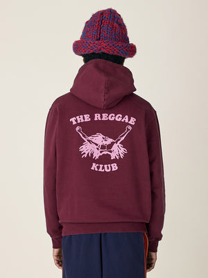 REGGAE KLUB HOODIE - BURGUNDY