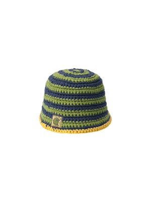 CARHARTT WIP X NICHOLAS DALEY KNITTED HAT - ND TAWNY OLIVE / CEDAR GREEN / BLACK IRIS