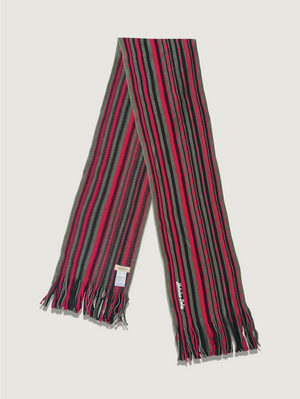 STRIPED FRINGE SCARF - MIXED COLOUR