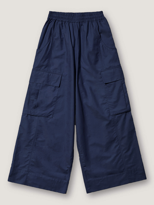 WIDE LEG CARGO PANT - NAVY